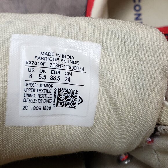 EUC CTAS Converse Street Slip GS 'Varsity Red' (Jr. 6) KICKS - Picture 4 of 9